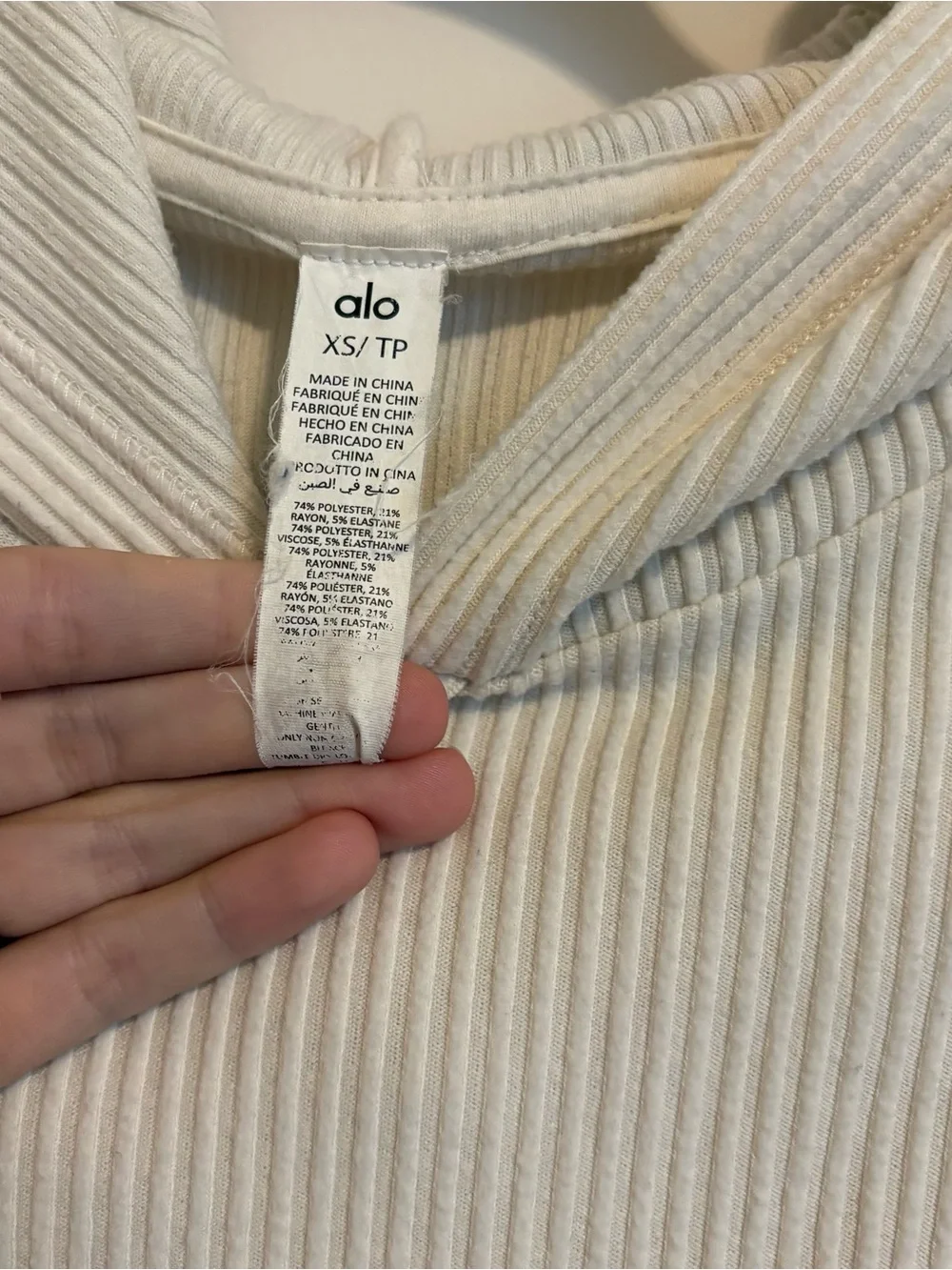 ALO Yoga The Muse Hoodie in Ivory size XS